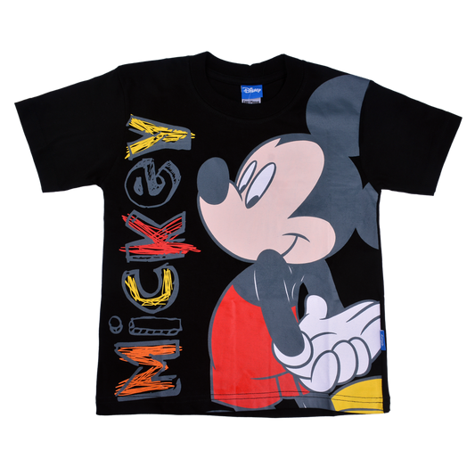 Mickey Mouse Cotton T-Shirt (Model 4524 - Black)