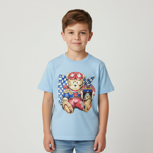 Teddy Bear White Cotton T-Shirt 2