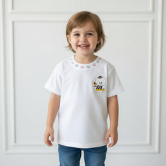Teddy Bear White Cotton T-Shirt