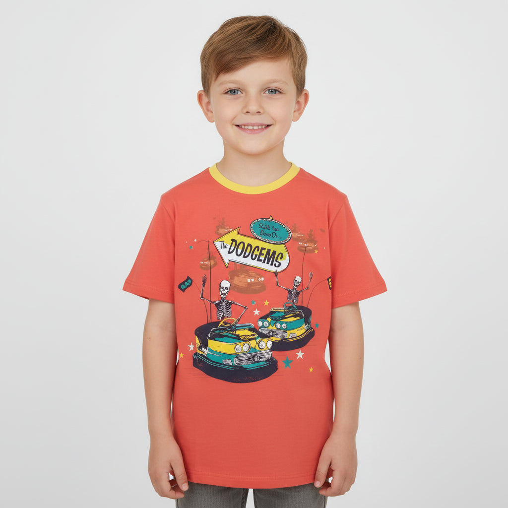 The Dodgems Orange Cotton T-Shirt