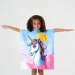 Unicorn Sunshine Microfiber Beach Poncho