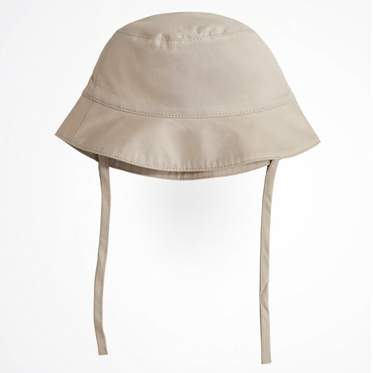Basic Beige Cotton Bucket Hat