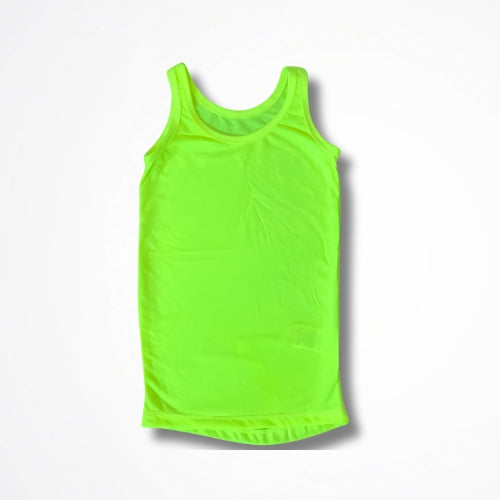 Neon Yellow Cotton Tank Top