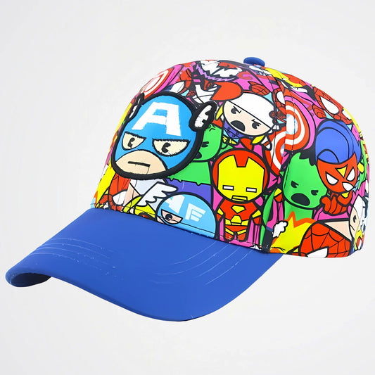 Captain America Face Logo Blue Cap