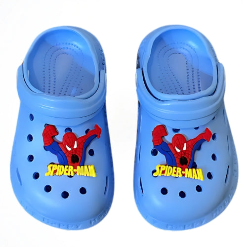 Spiderman Light Blue Clogs