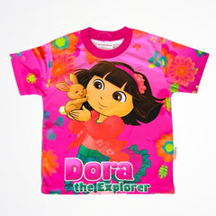 Dora The Explorer Fuchsia Rash Guard Swim Shirt