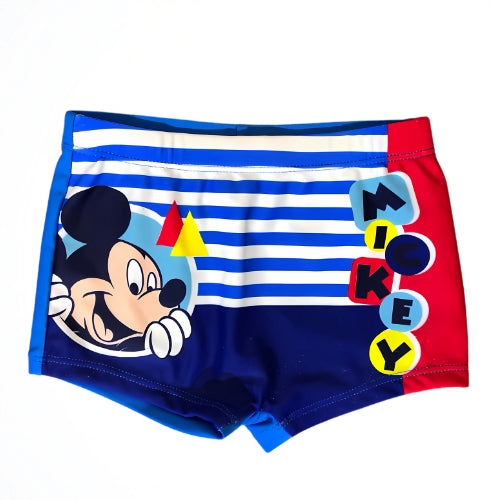 Mickey Mouse Blue Striped Lycra Swimshort