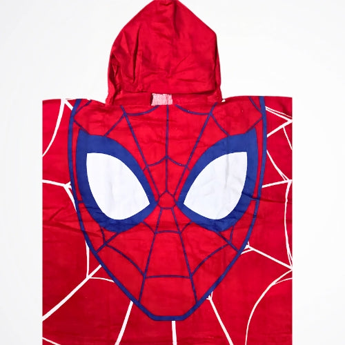 Spiderman Face Beach Poncho
