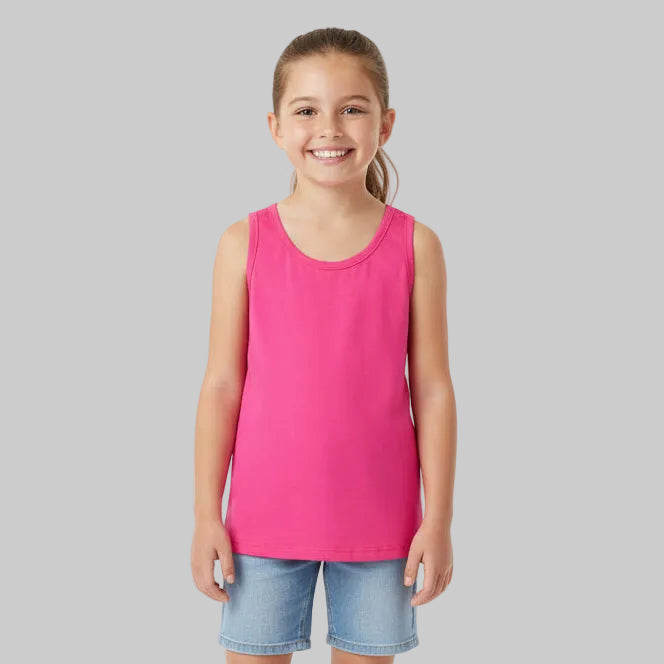 Neon Pink Cotton Tank Top