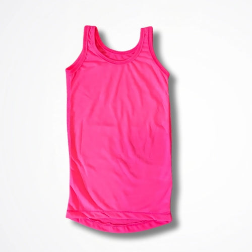 Neon Pink Cotton Tank Top