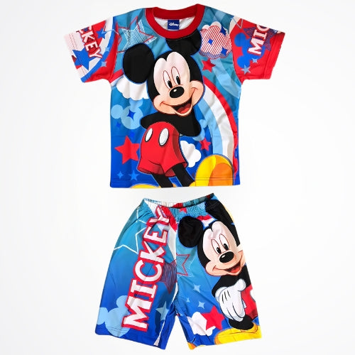 Mickey Mouse Body Blue Rash Guard Swim Set