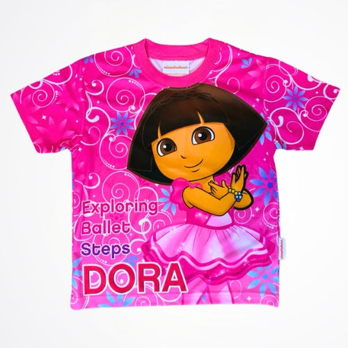 Dora Ballet Pink Rash Guard Swim Shirt