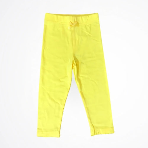 Basic Yellow Cotton Leggings