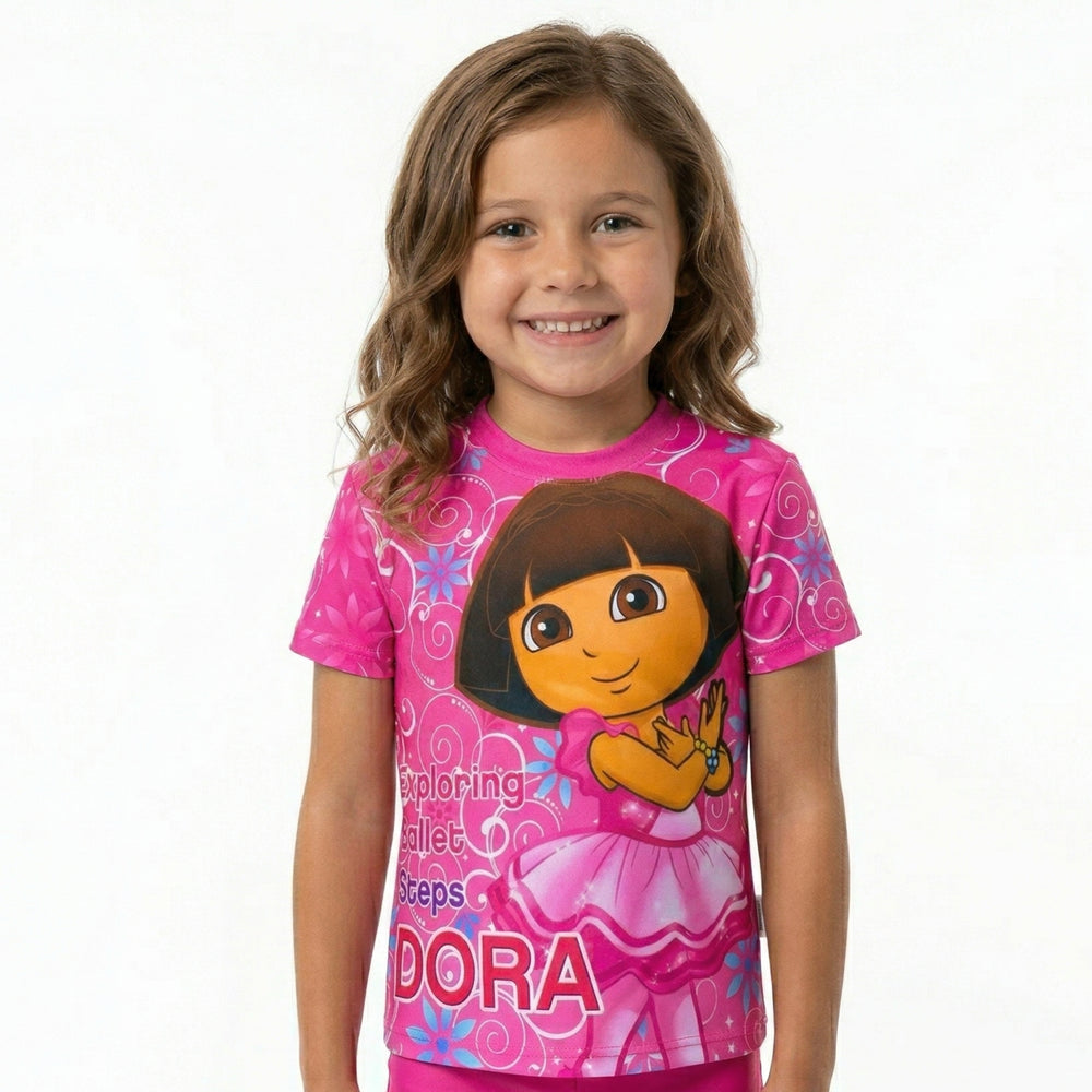 Dora Ballet Pink Rash Guard Swim Shirt