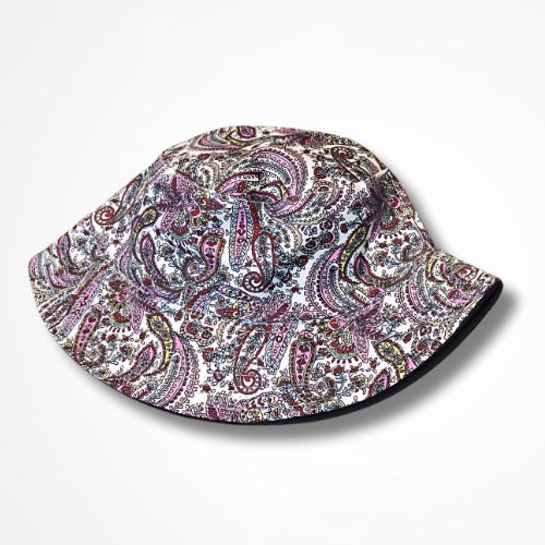 Paisley Pattern Pink Bucket Hat