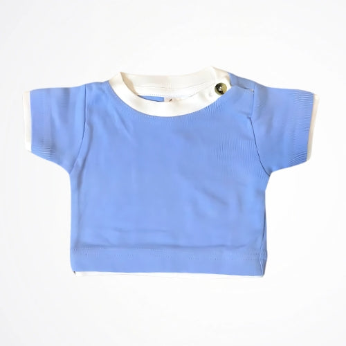 Basic Light Blue Cotton T-Shirt