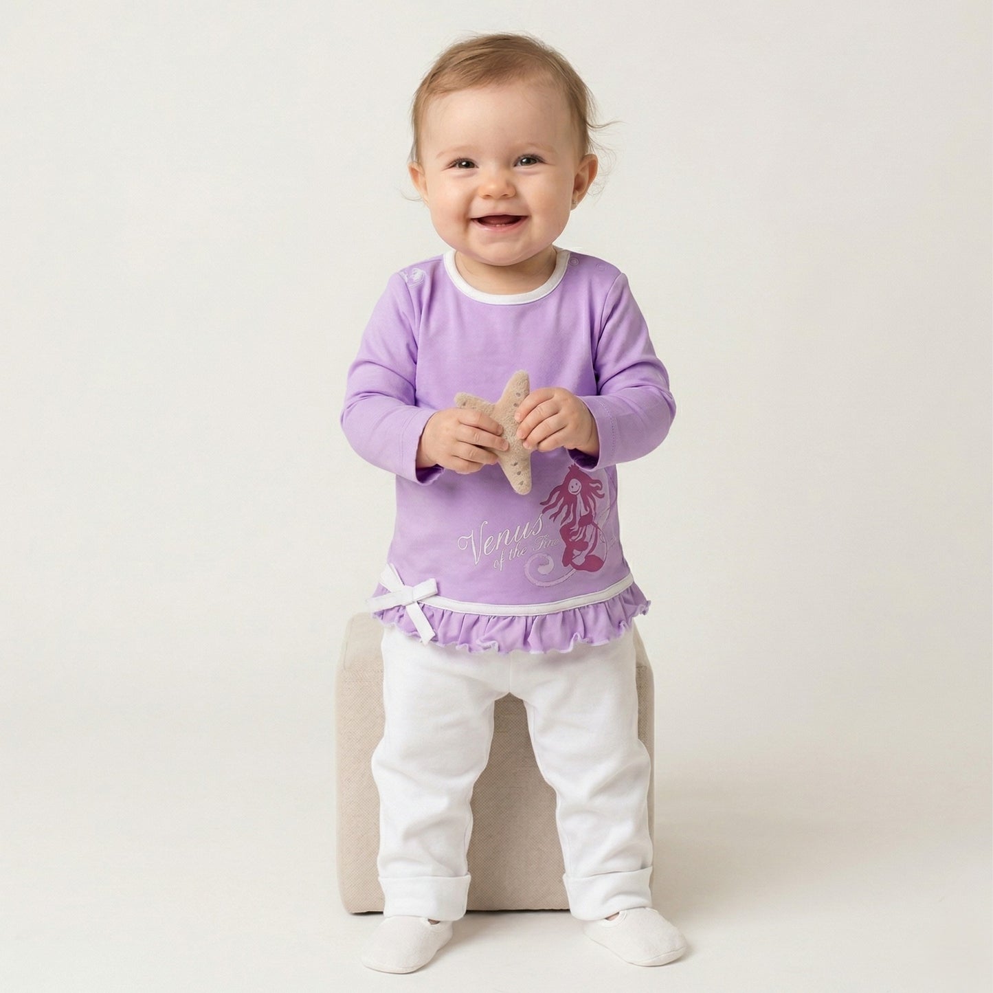 Venus Of The Sea Pink Cotton T-Shirt