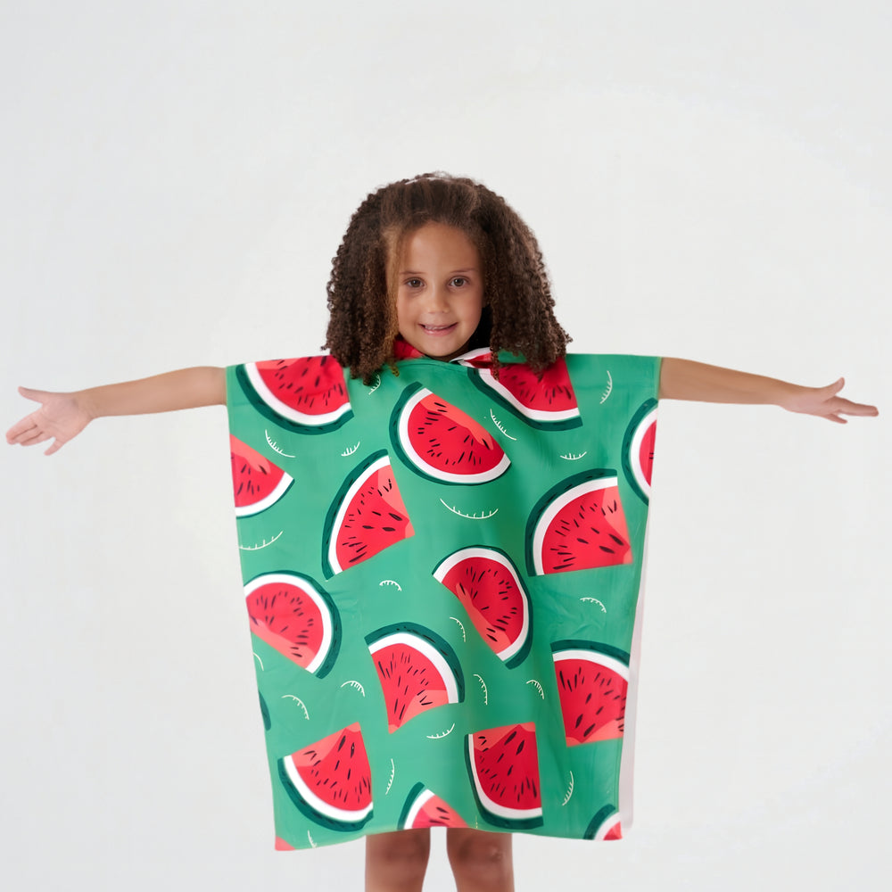 Watermelon Pattern Microfiber Beach Poncho