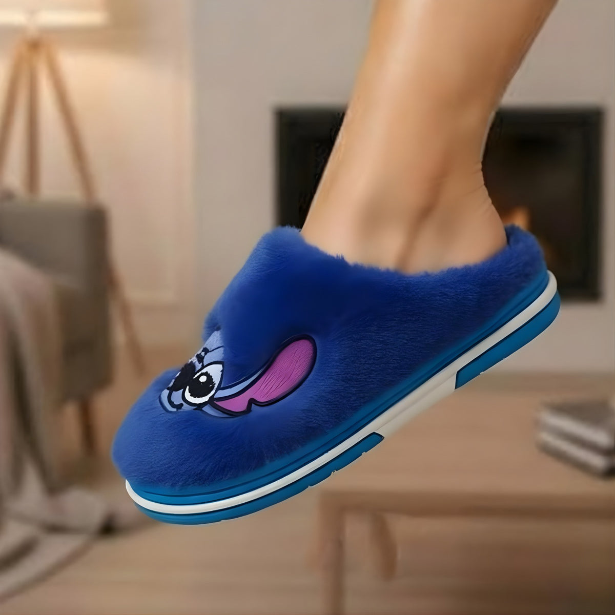 Stitch Blue Fur Slider