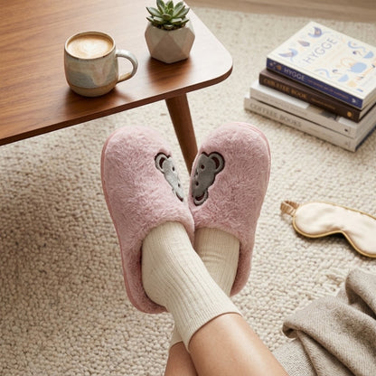 Teddy Bear Plush Slippers