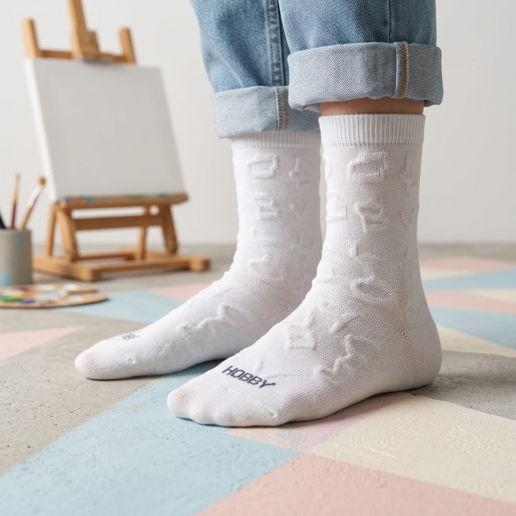 Basic White Cotton Socks