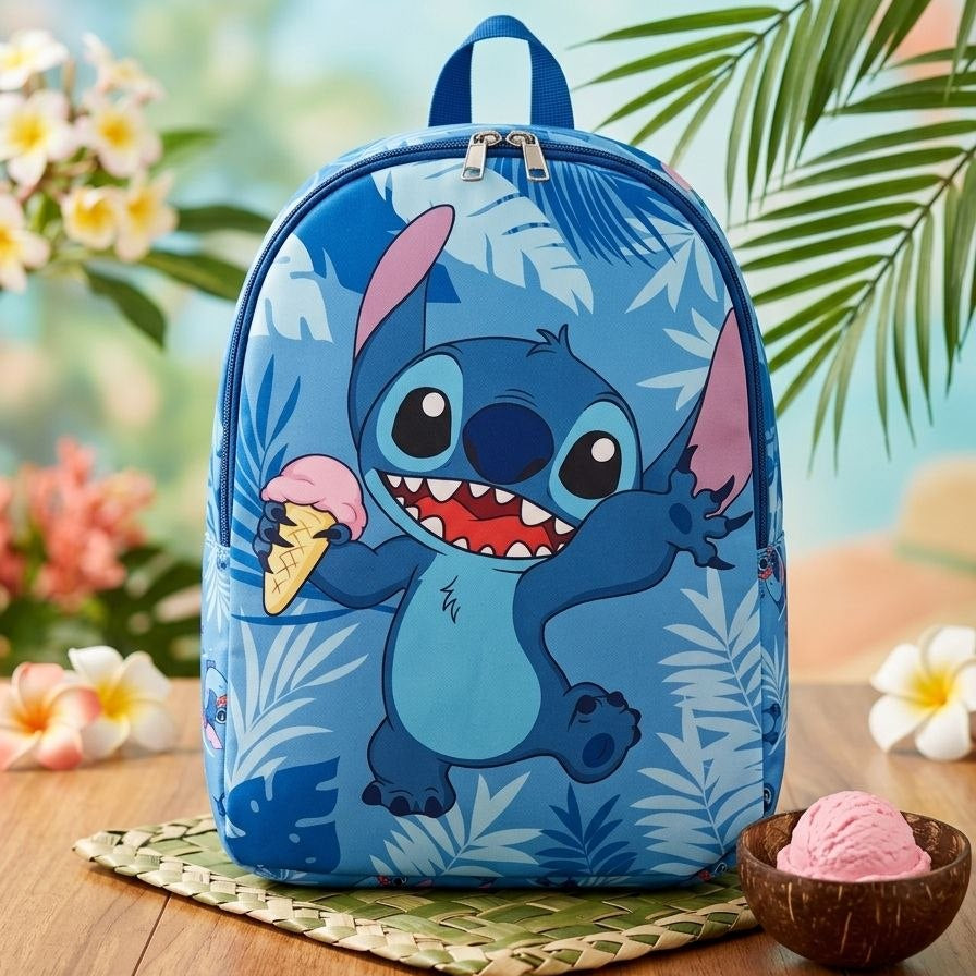 Stitch Blue Small Backpack