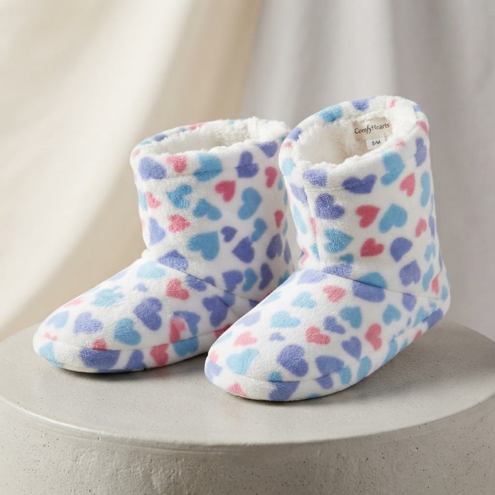 Hearts Light Blue Half Boot