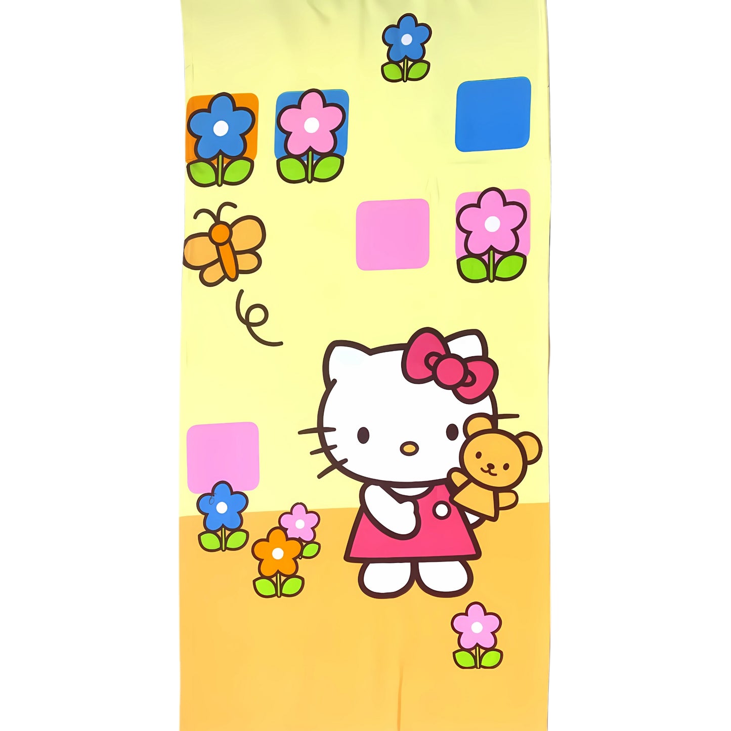Hello Kitty Flowers Microfiber Beach Towel