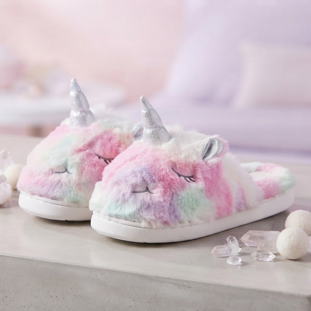 Unicorn Plush Slippers (Model 2)