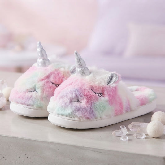 Unicorn Plush Slippers (Model 2)