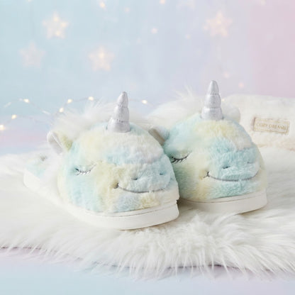 Unicorn Plush Slippers (Model 2)