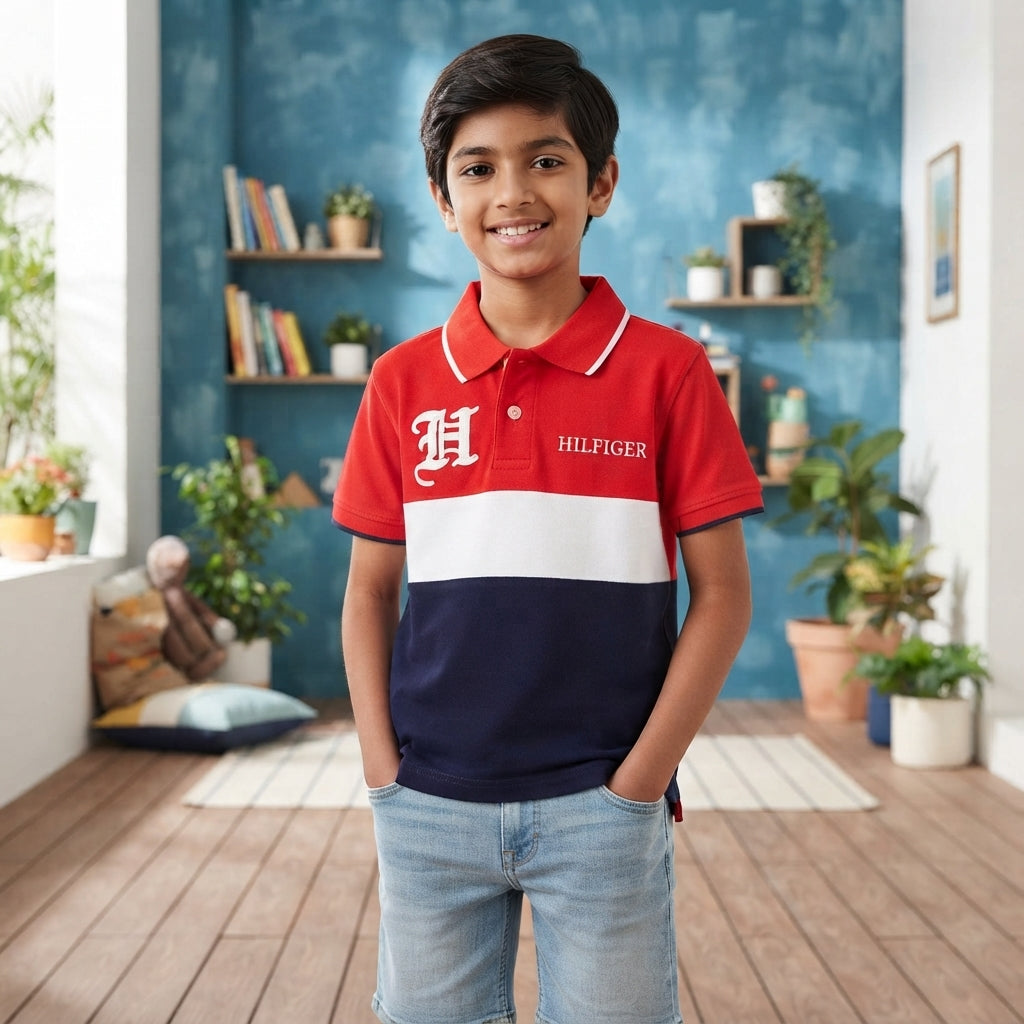 Striped Cotton Short-Sleeved Tommy Hilfiger Shirt