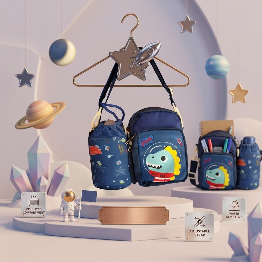 Dino Crossbody Bag With Dedicated Bottle Holder