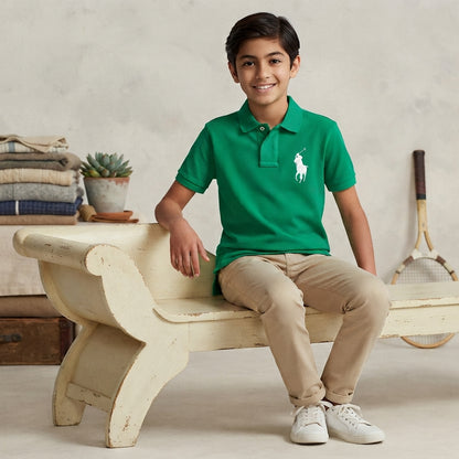 Basic Cotton Short-Sleeved Polo Shirt