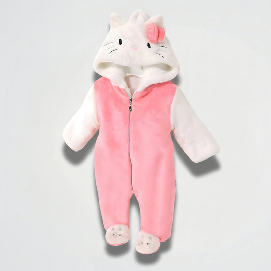 Hello Kitty Pink Fleece Hooded Onesies
