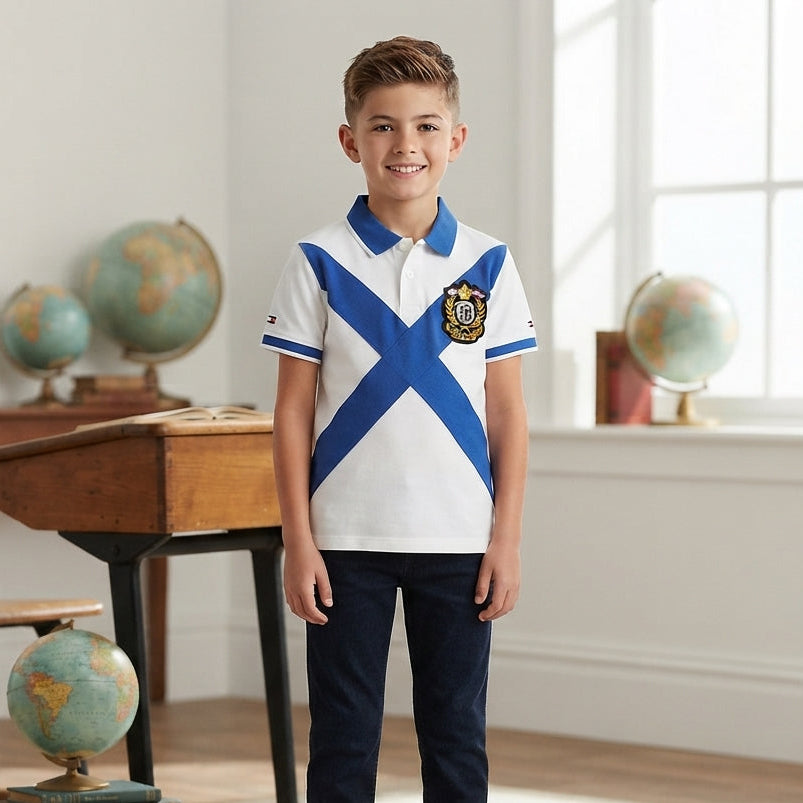 Striped Cotton Short-Sleeved Tommy Hilfiger Shirt