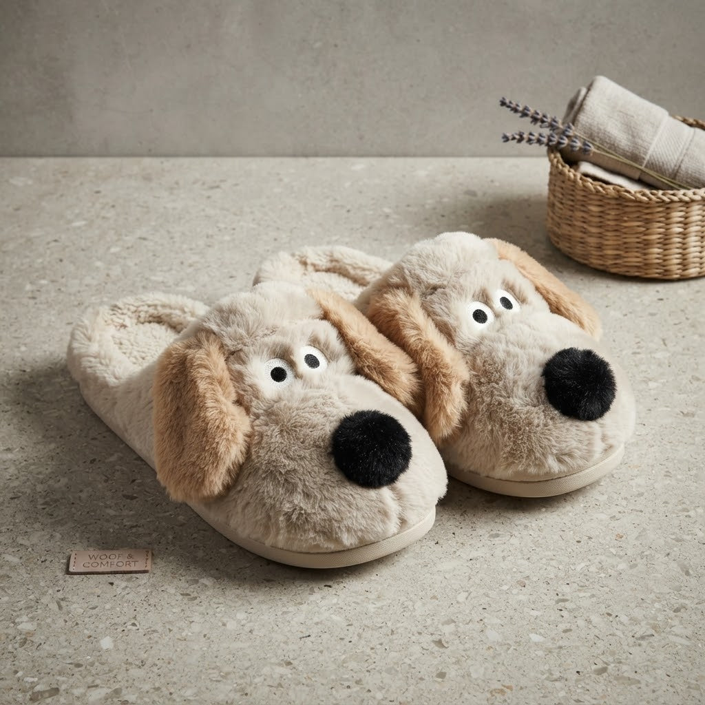 Doggy Plush Slippers