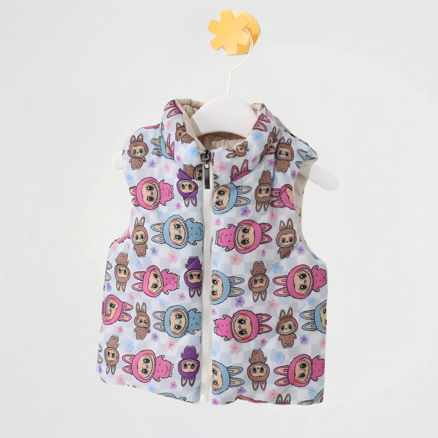 Labubu Light Blue/Beige Double Faced Vest