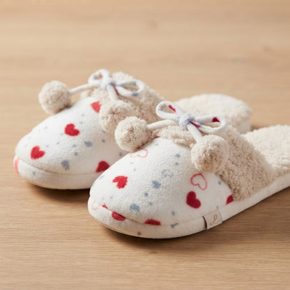 Hearts Plush Slippers