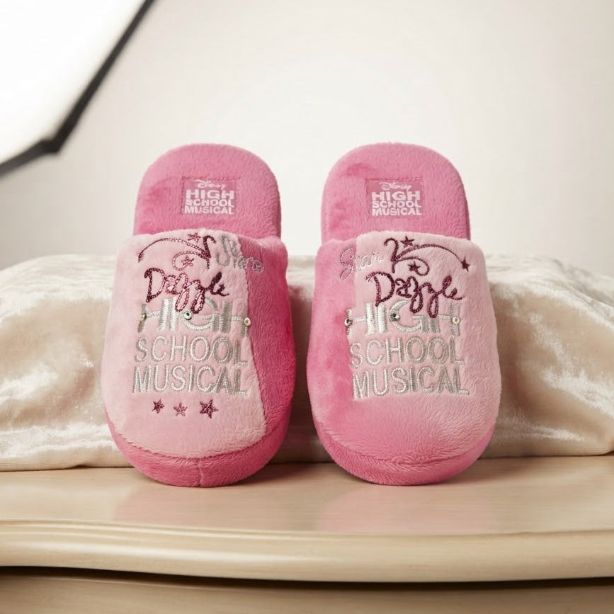 High School Musical Pink Plush Slippers