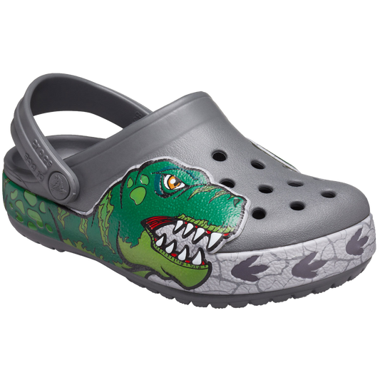 Crocs Fun Lab Dino Band Clogs (Grey)