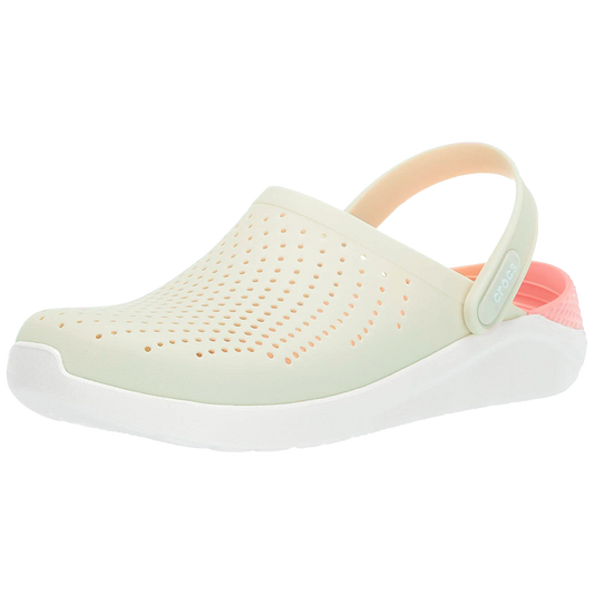 Crocs LiteRide Clogs (Barely Pink/White)