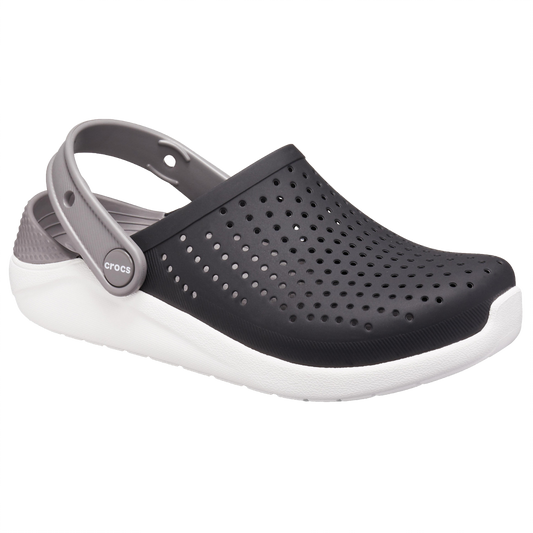 Crocs LiteRide Clogs (Black/Grey)
