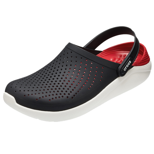 Crocs LiteRide Clogs (Black/Red)