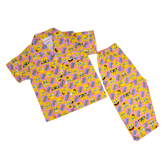 Spongebob Pyjama Set (Model 275 - Pink)