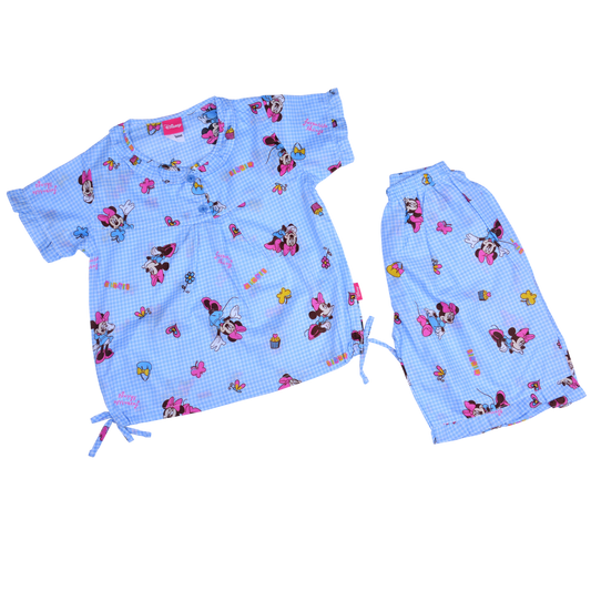 Minnie Mouse Pyjama Set (Model 601A - Blue)