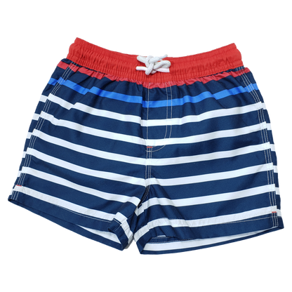 Surf Life Microfiber Swimshort (Striped - Blue & White)