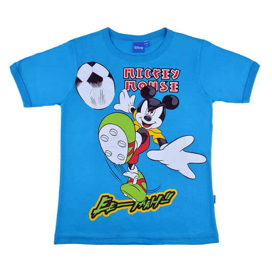 Mickey Mouse Cotton T-Shirt (Model 0174 - Blue)