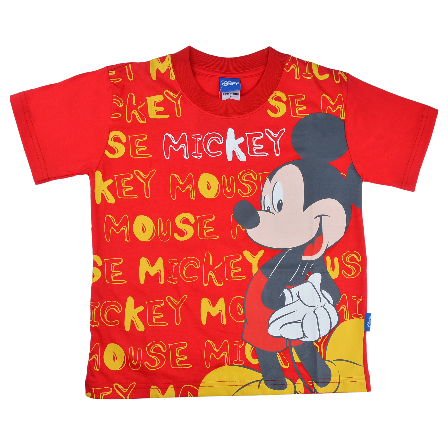 Mickey Mouse Red Cotton T-Shirt (Model 4885)