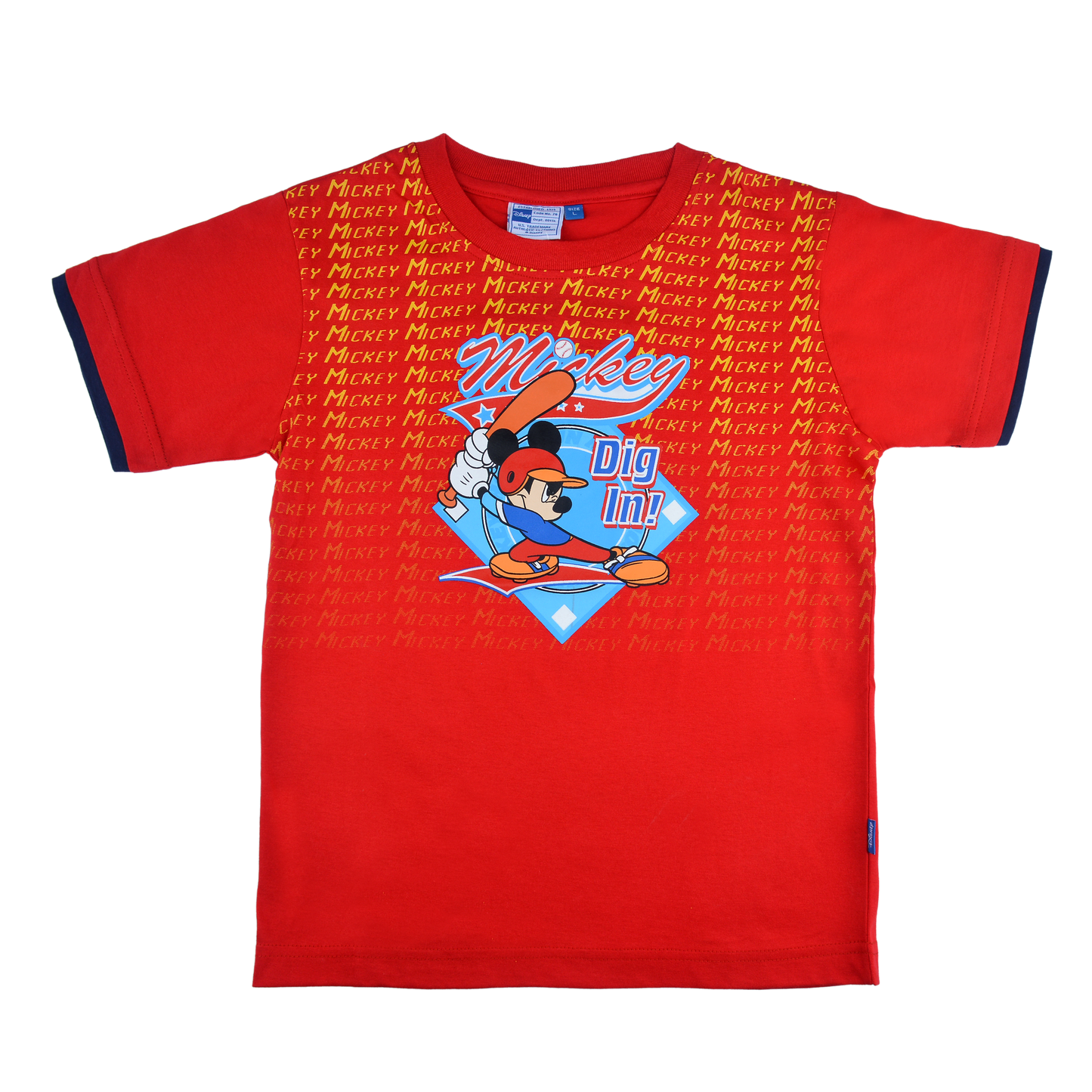 Mickey Mouse Cotton T-Shirt (Model 0138 - Red)